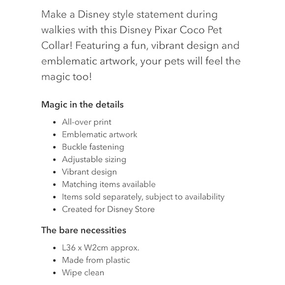 Disney COCO Sugar Skull Dog Collar Size Medium - Picture 3 of 5